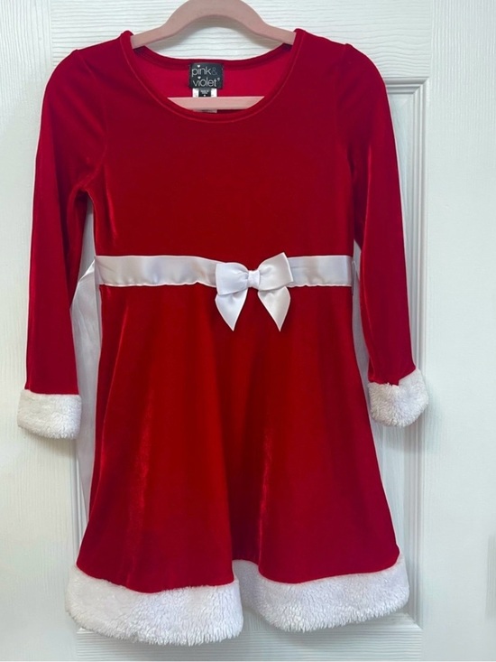 Other - Red Velvet Christmas Holiday Dress with White Trim